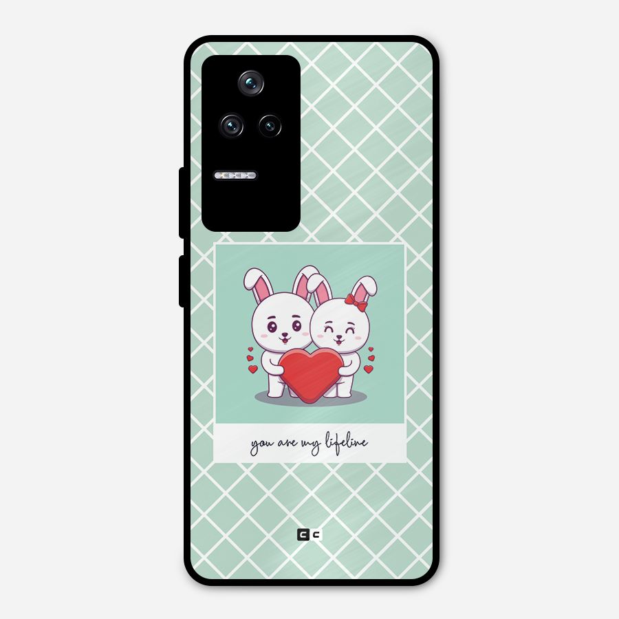 Love Lifeline Metal Back Case for Poco F4 5G