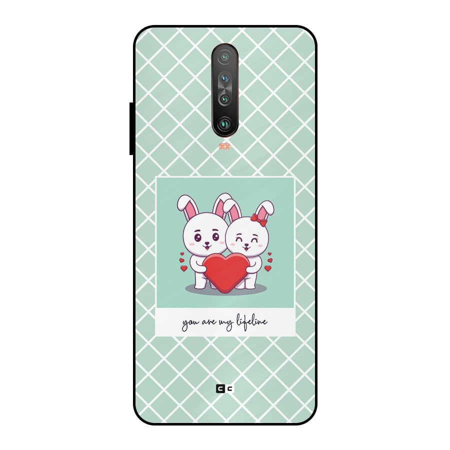 Love Lifeline Metal Back Case for Poco X2