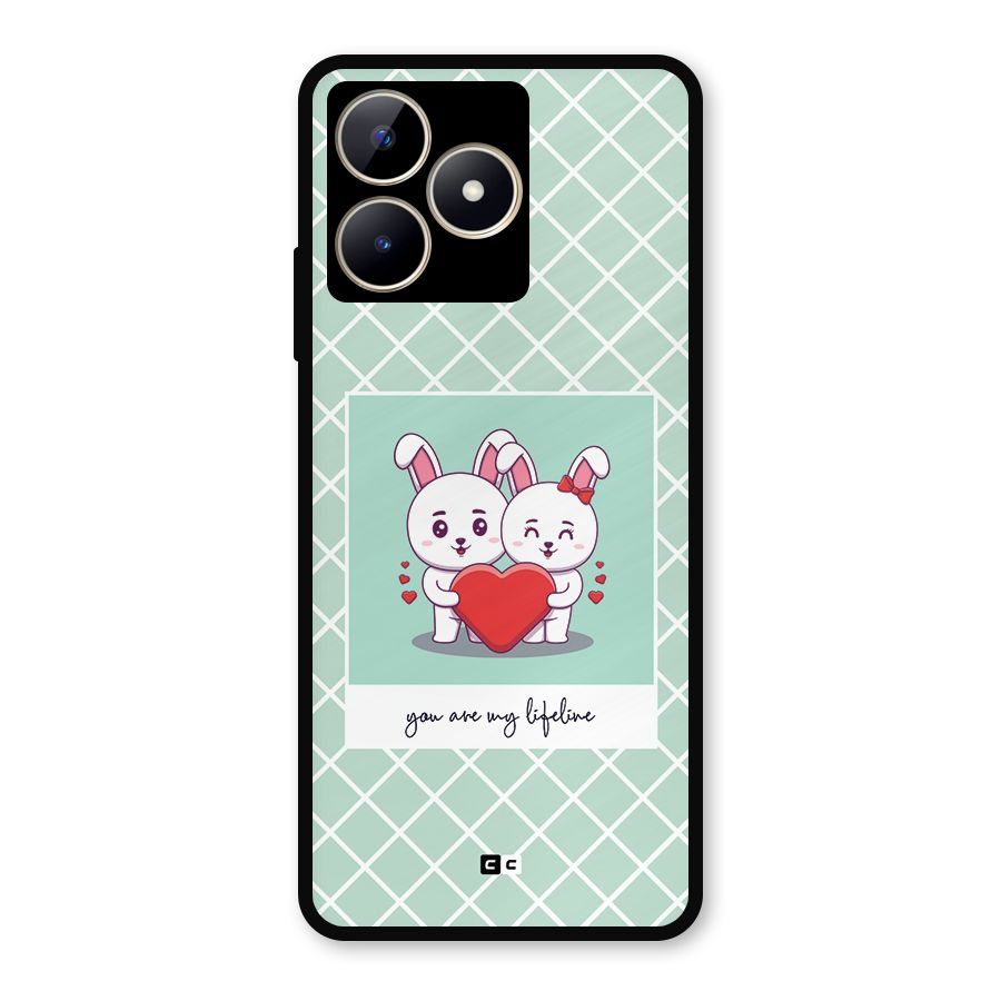 Love Lifeline Metal Back Case for Realme C53