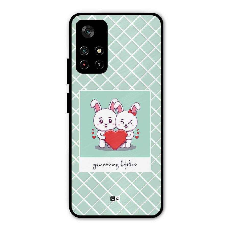 Love Lifeline Metal Back Case for Redmi Note 11T 5G