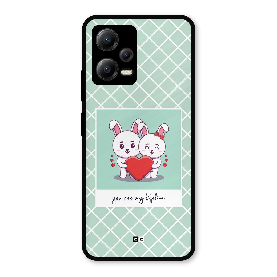 Love Lifeline Metal Back Case for Redmi Note 12 5G