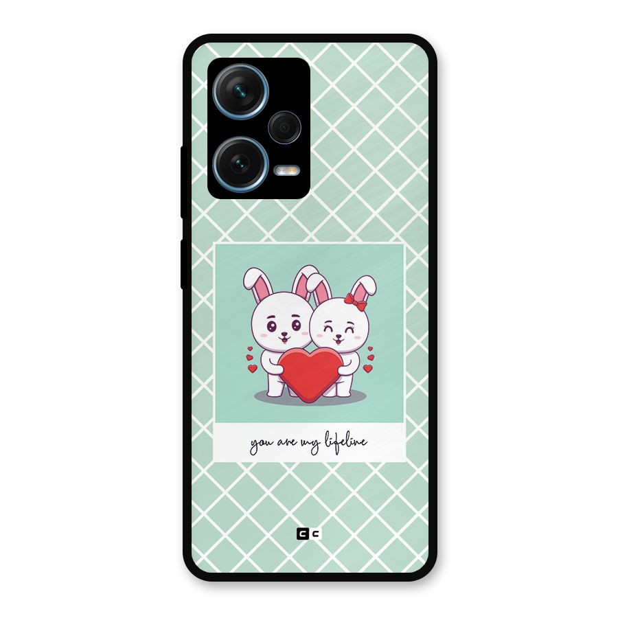 Love Lifeline Metal Back Case for Redmi Note 12 Pro Plus 5G