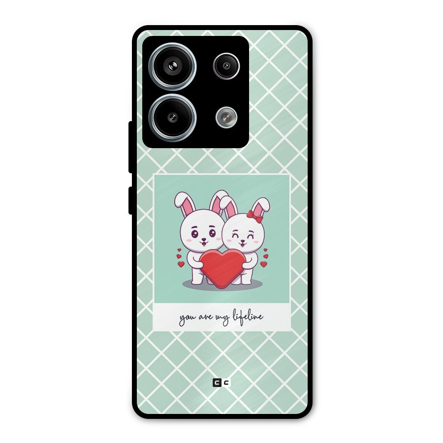 Love Lifeline Metal Back Case for Redmi Note 13 Pro 5G