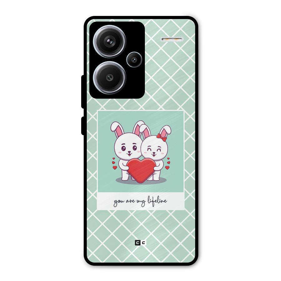 Love Lifeline Metal Back Case for Redmi Note 13 Pro Plus