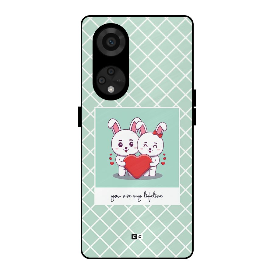 Love Lifeline Metal Back Case for Reno8 T 5G