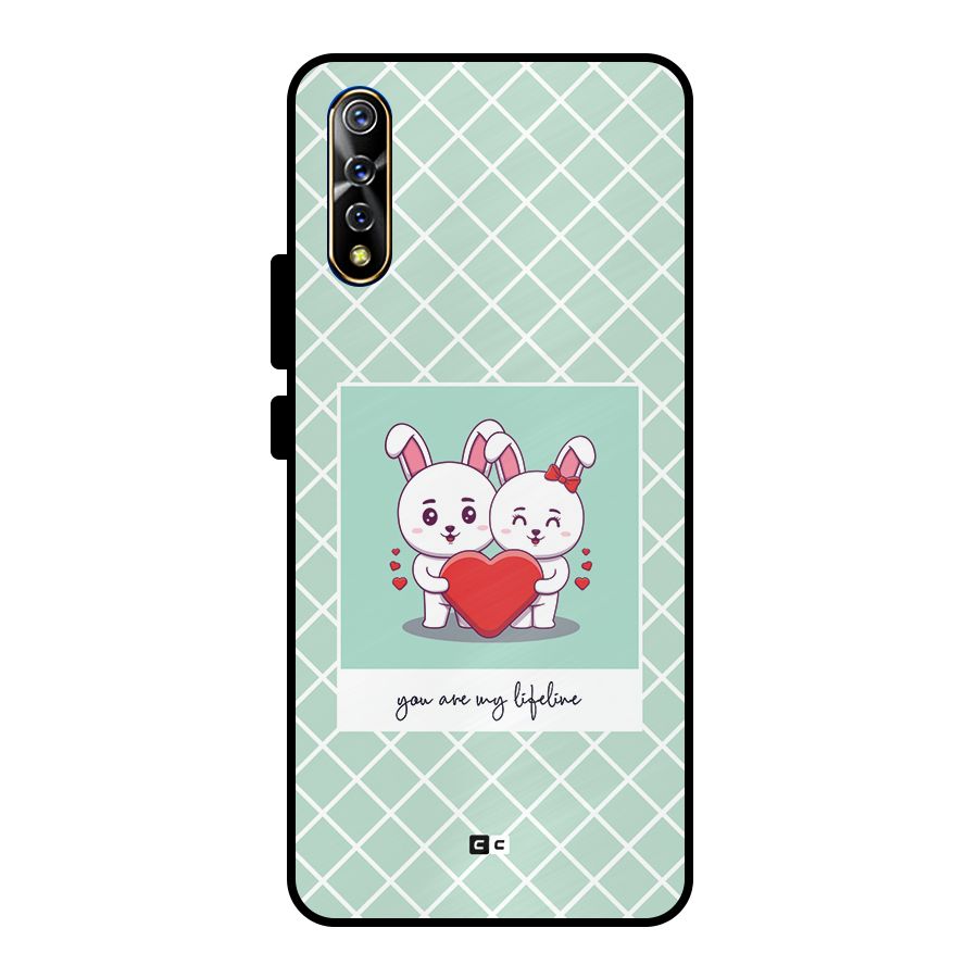 Love Lifeline Metal Back Case for Vivo S1