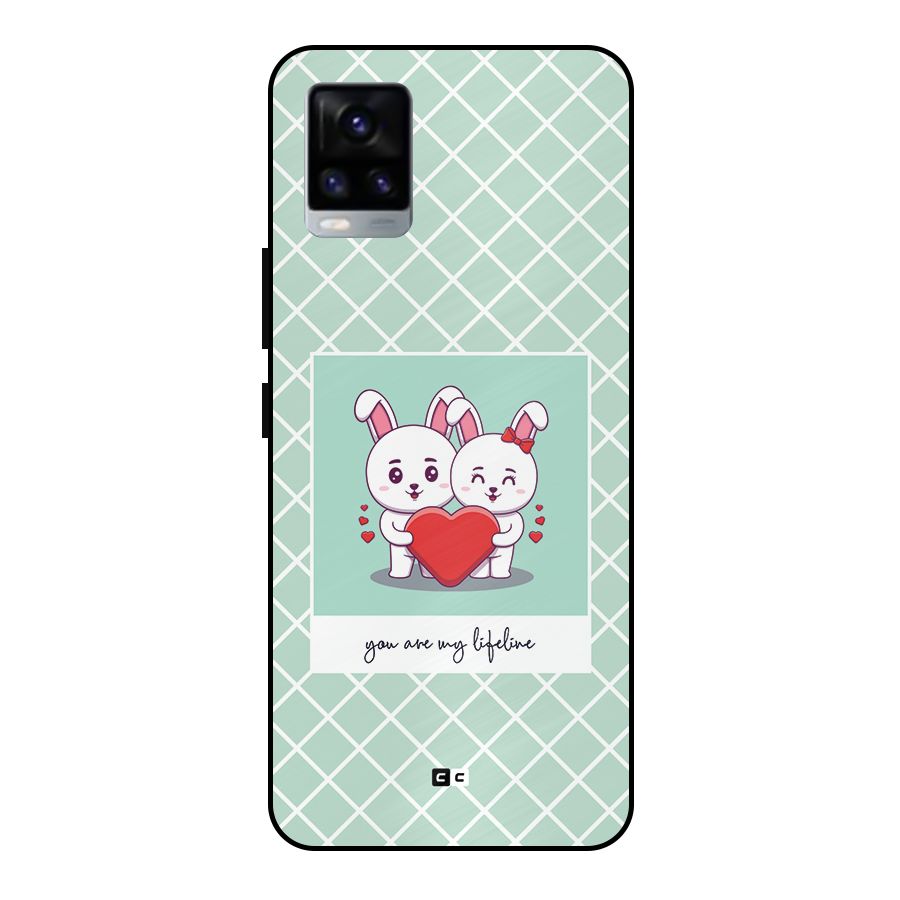 Love Lifeline Metal Back Case for Vivo V20 2021