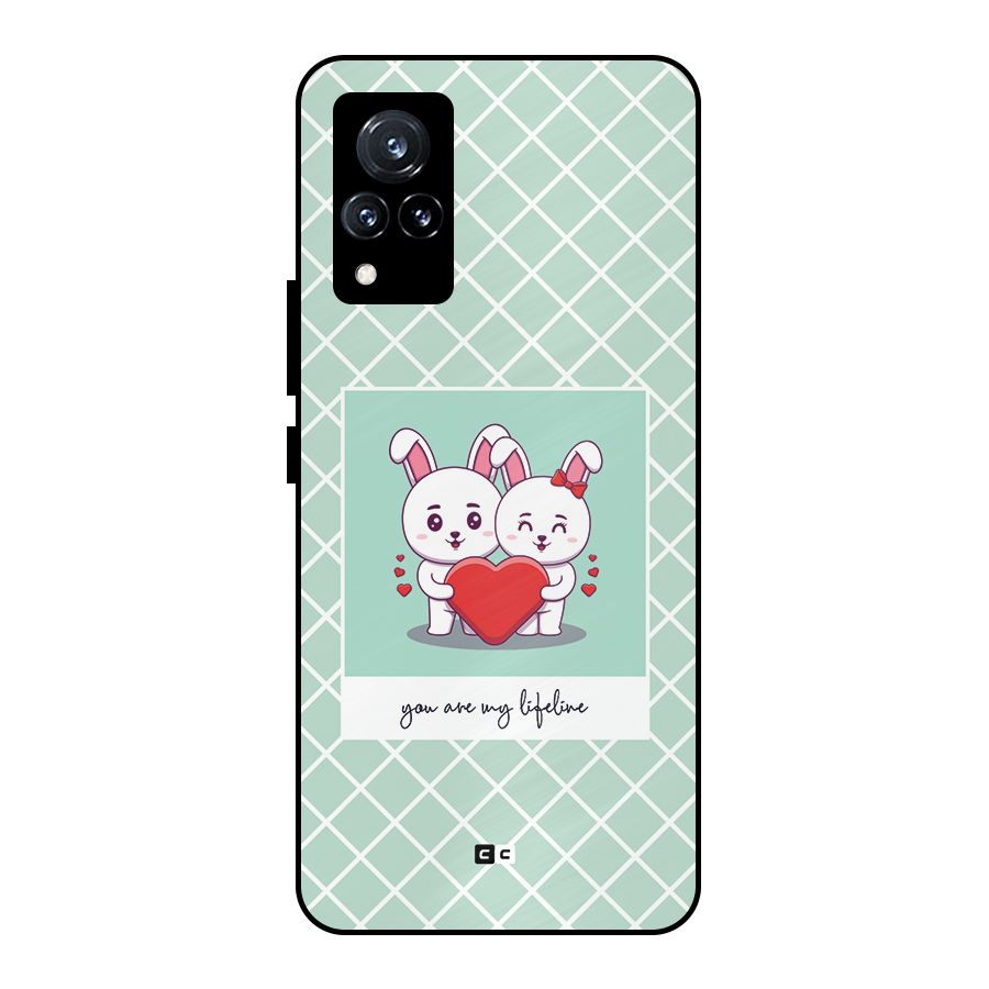 Love Lifeline Metal Back Case for Vivo V21 5G