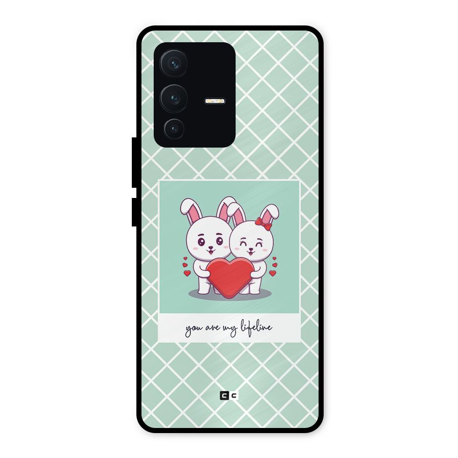 Love Lifeline Metal Back Case for Vivo V23 5G
