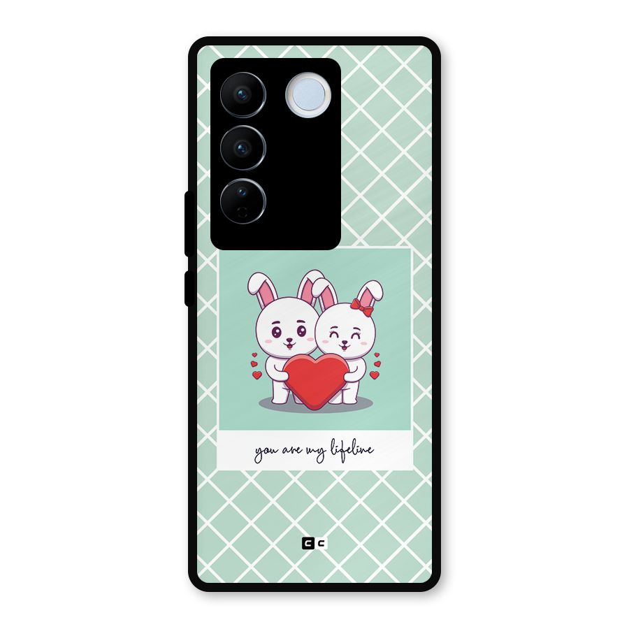 Love Lifeline Metal Back Case for Vivo V27