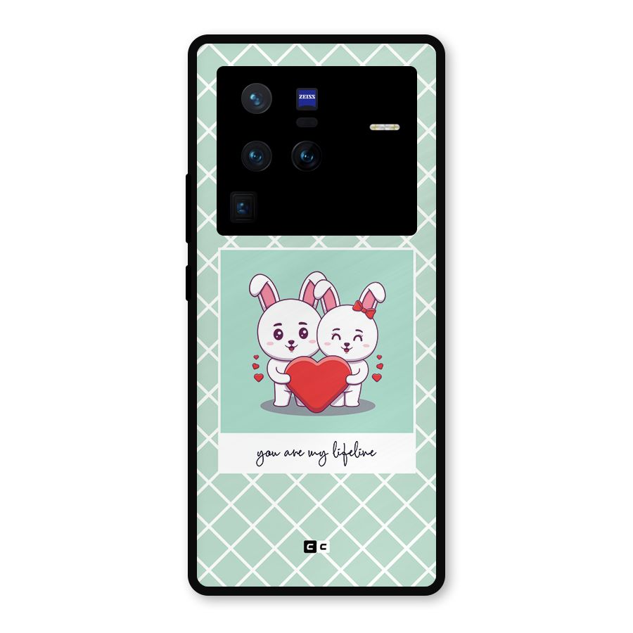 Love Lifeline Metal Back Case for Vivo X80 Pro