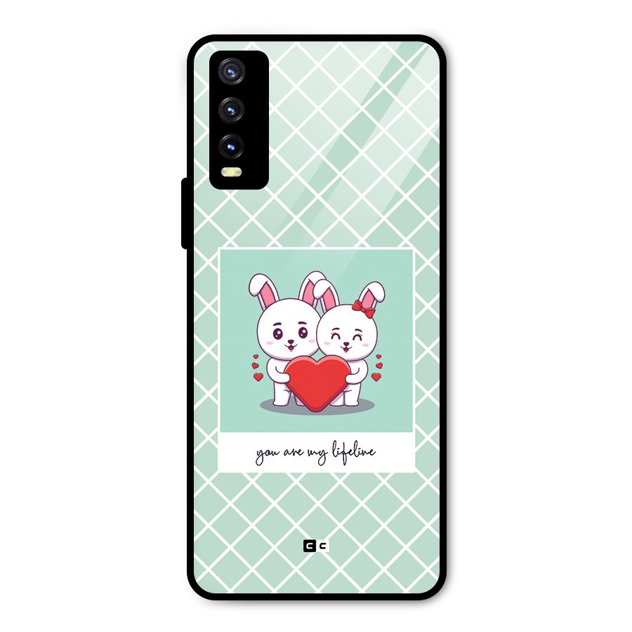 Love Lifeline Metal Back Case for Vivo Y20g