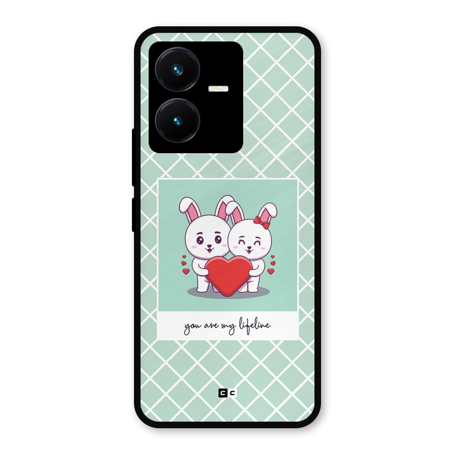 Love Lifeline Metal Back Case for Vivo Y22