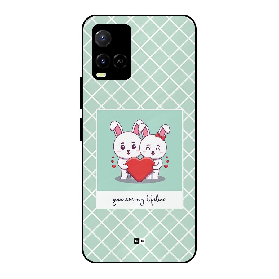 Love Lifeline Metal Back Case for Vivo Y33s