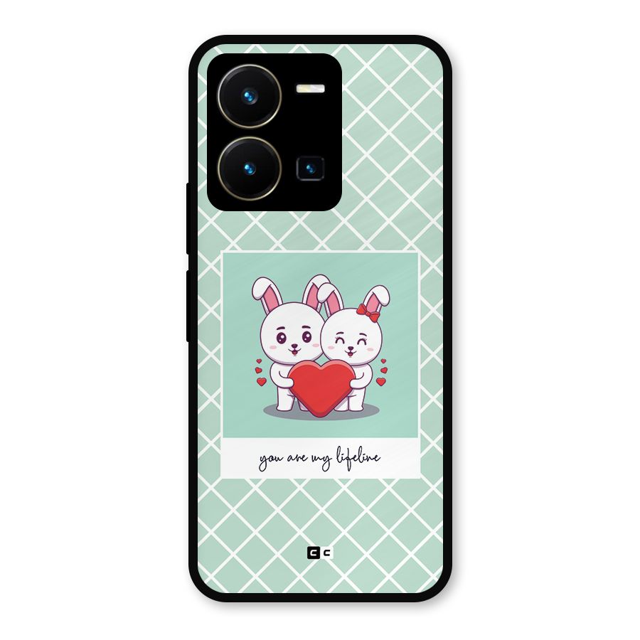 Love Lifeline Metal Back Case for Vivo Y35