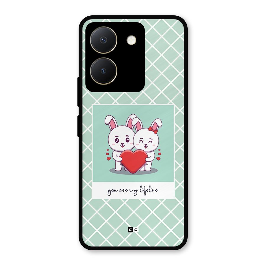 Love Lifeline Metal Back Case for Vivo Y36