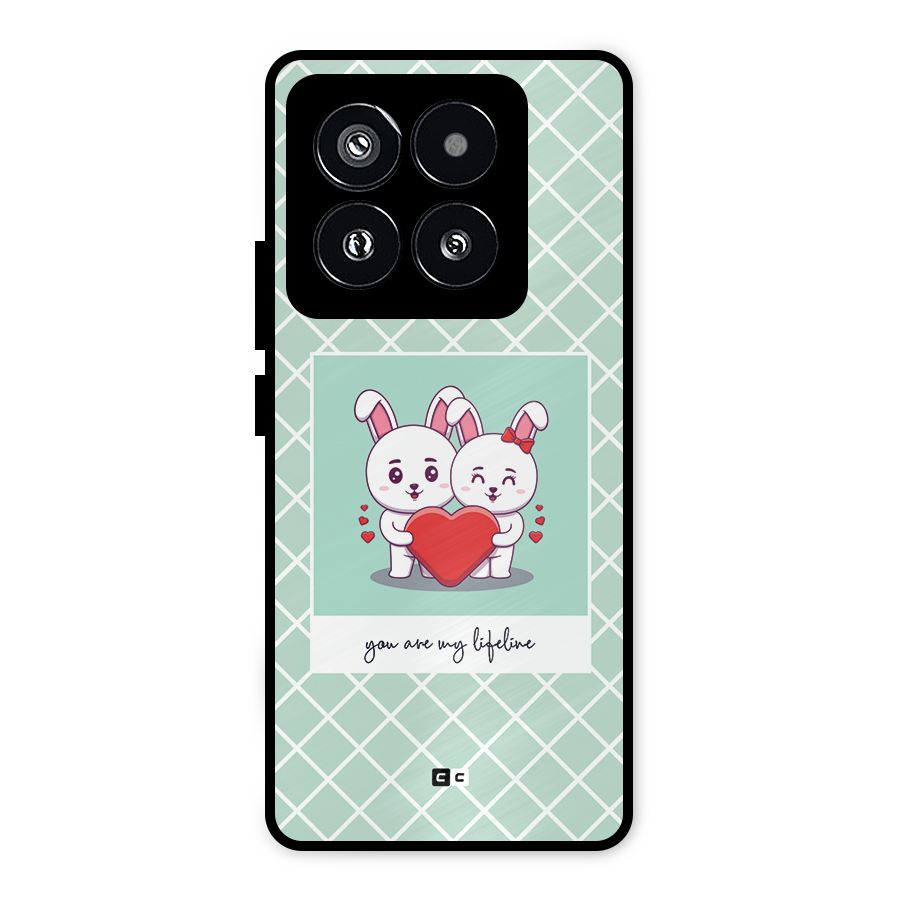 Love Lifeline Metal Back Case for Xiaomi 14 Pro