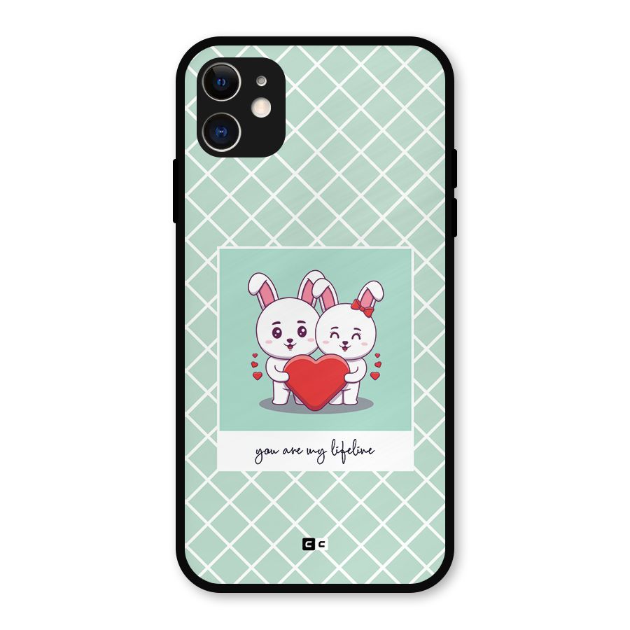 Love Lifeline Metal Back Case for iPhone 11