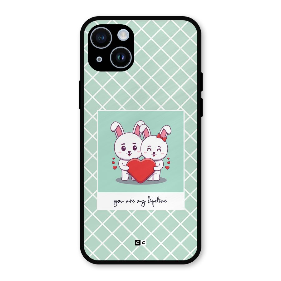 Love Lifeline Metal Back Case for iPhone 14