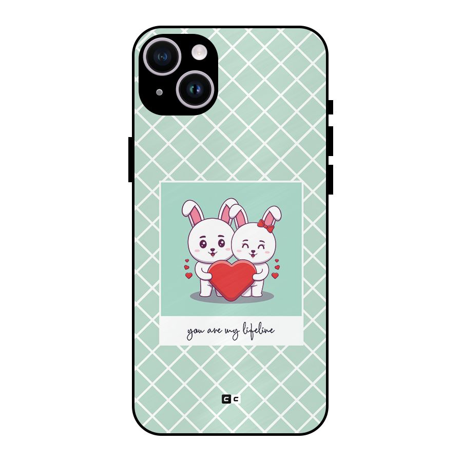 Love Lifeline Metal Back Case for iPhone 14 Plus