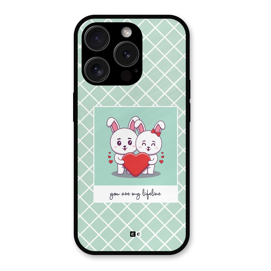 Love Lifeline Metal Back Case for iPhone 15 Pro