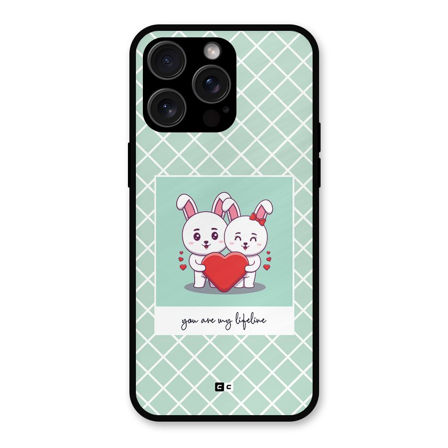 Love Lifeline Metal Back Case for iPhone 15 Pro Max