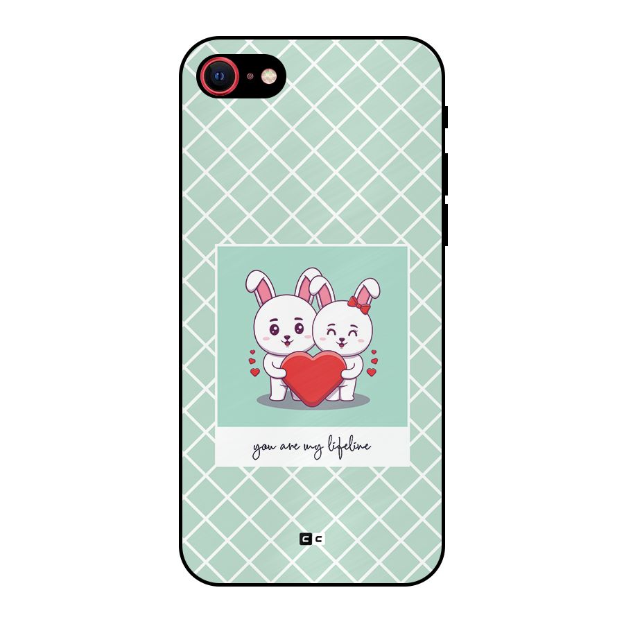 Love Lifeline Metal Back Case for iPhone 8