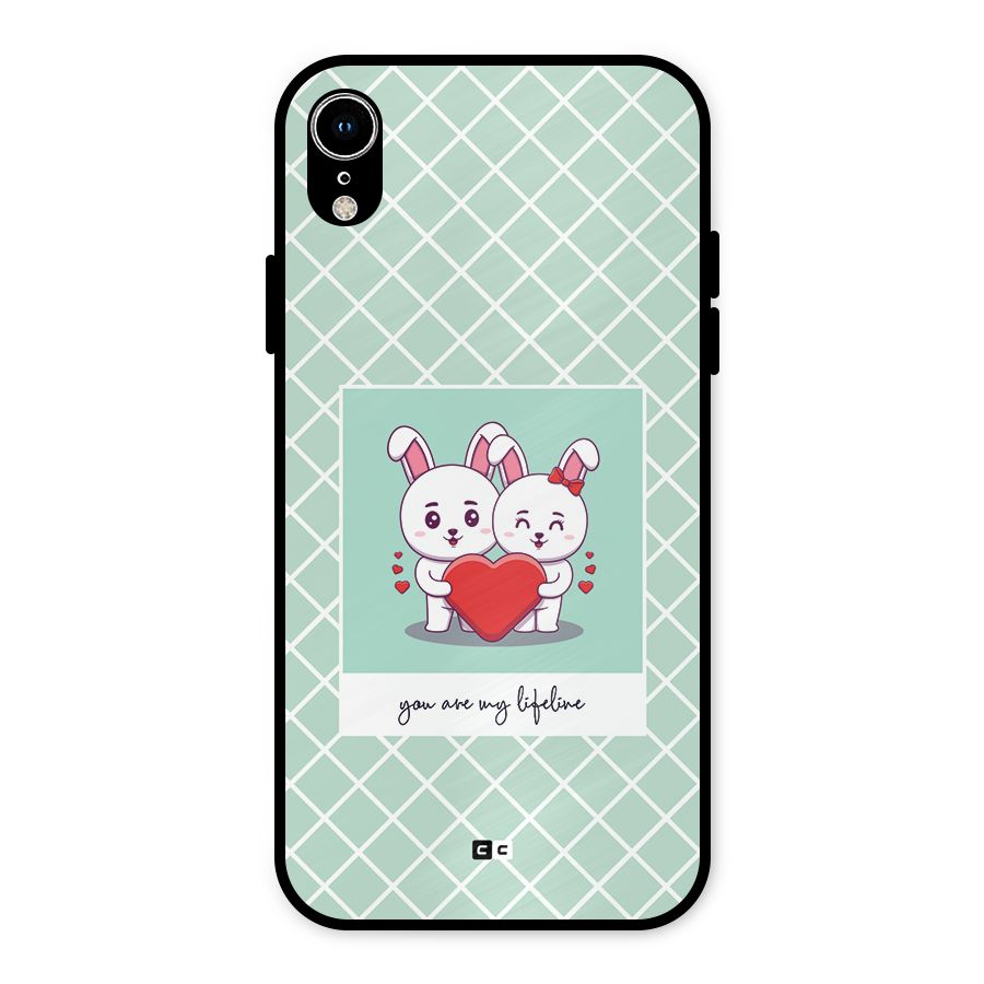 Love Lifeline Metal Back Case for iPhone XR