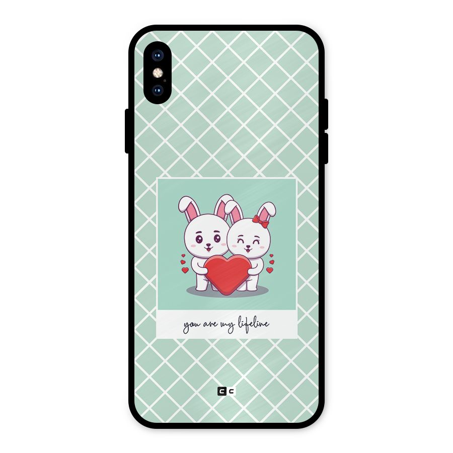 Love Lifeline Metal Back Case for iPhone XS Max