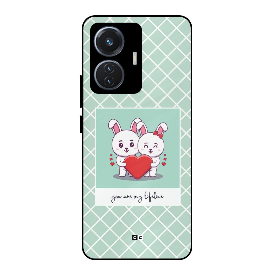 Love Lifeline Metal Back Case for iQOO Z6 44W