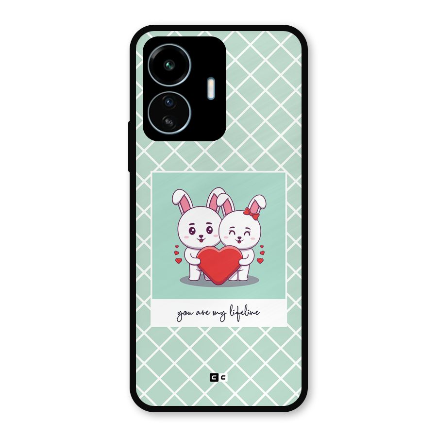 Love Lifeline Metal Back Case for vivo iQOO Z6 Lite 5G