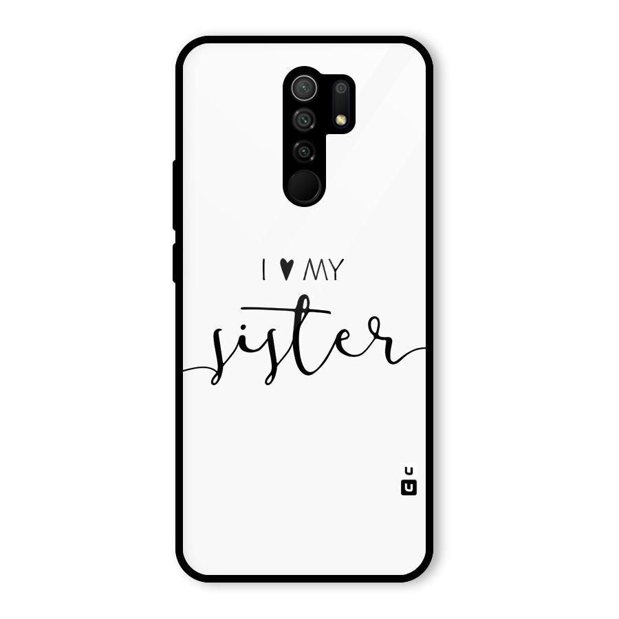 Love My Sister Glass Back Case for Poco M2