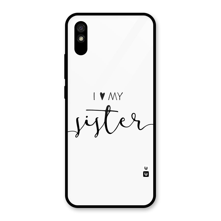 Love My Sister Glass Back Case for Redmi 9A