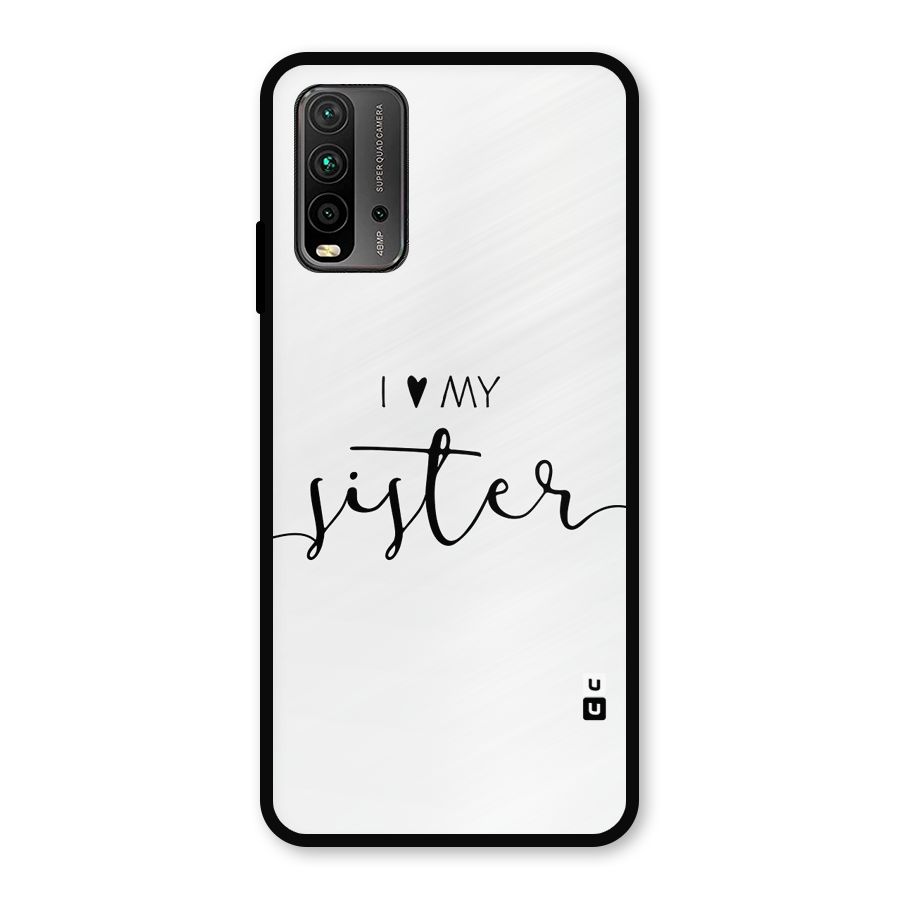 Love My Sister Glass Back Case for Redmi 9 Power
