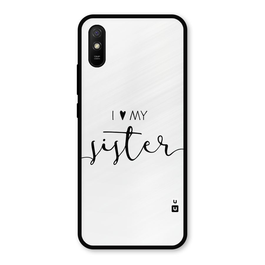 Love My Sister Glass Back Case for Redmi 9a
