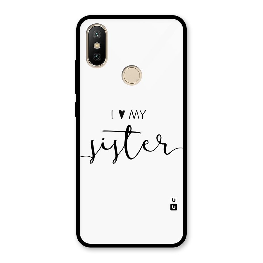 Love My Sister Glass Back Case for Redmi A2