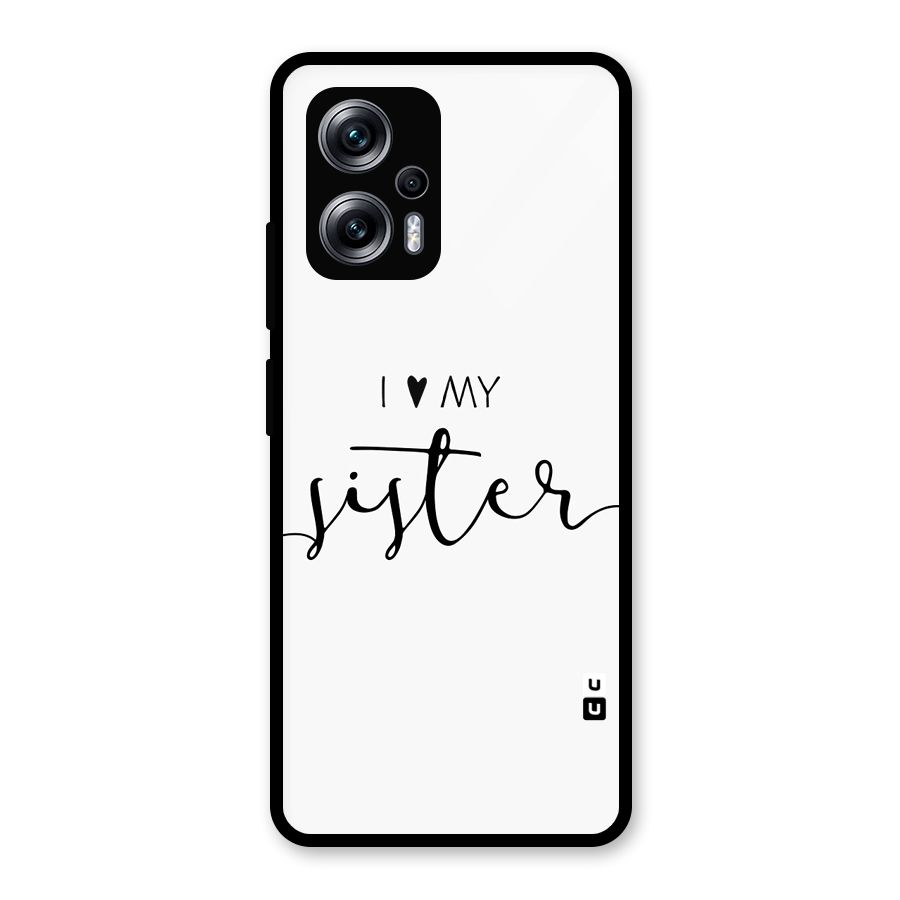 Love My Sister Glass Back Case for Redmi K50i