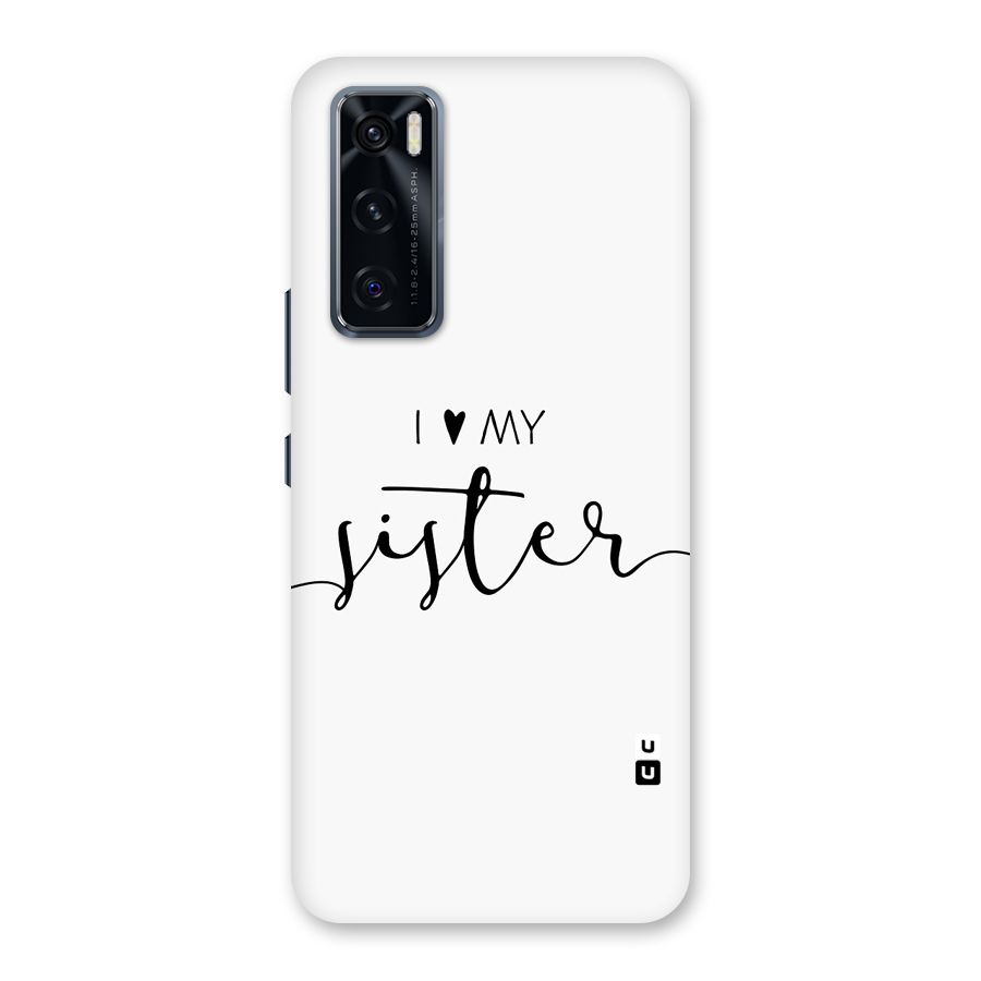 Love My Sister Glass Back Case for Vivo V20 SE