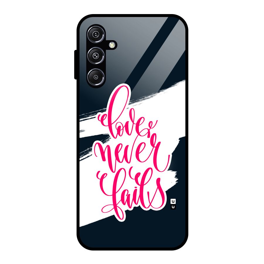 Love Never Fails Glass Back Case for Galaxy M34 5G