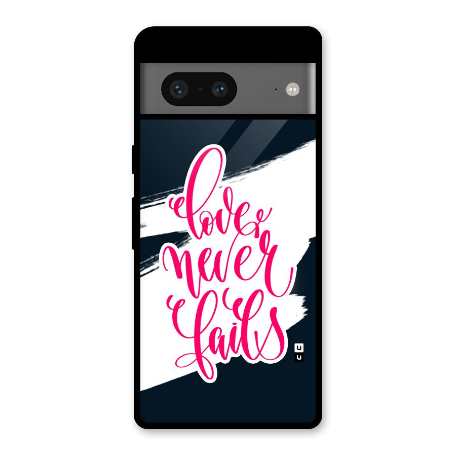 Love Never Fails Glass Back Case for Google Pixel 7