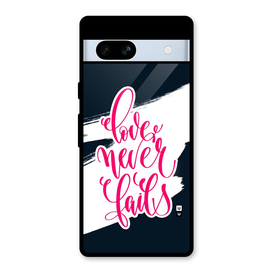 Love Never Fails Glass Back Case for Google Pixel 7a