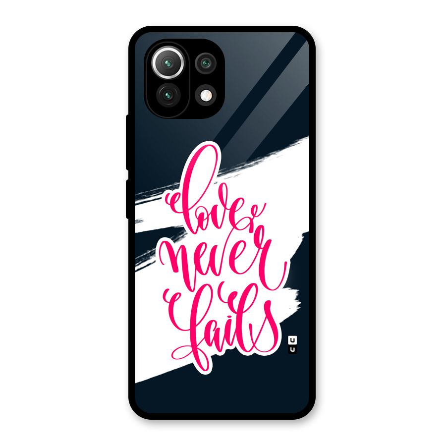 Love Never Fails Glass Back Case for Mi 11 Lite