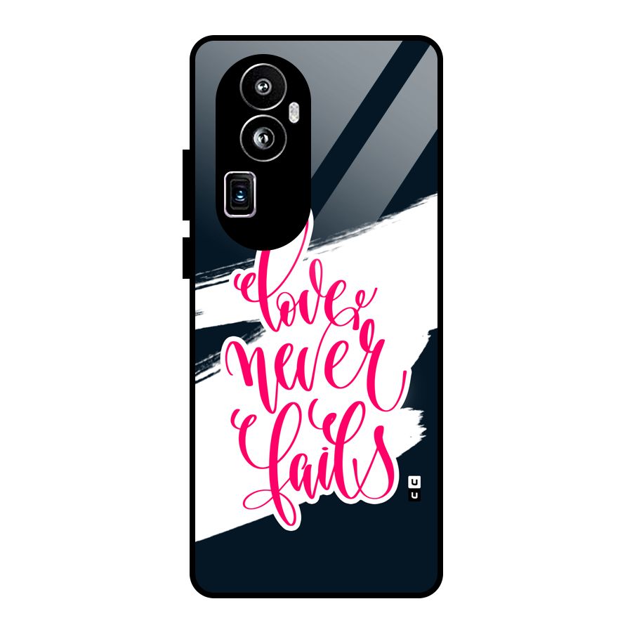 Love Never Fails Glass Back Case for Oppo Reno10 Pro Plus