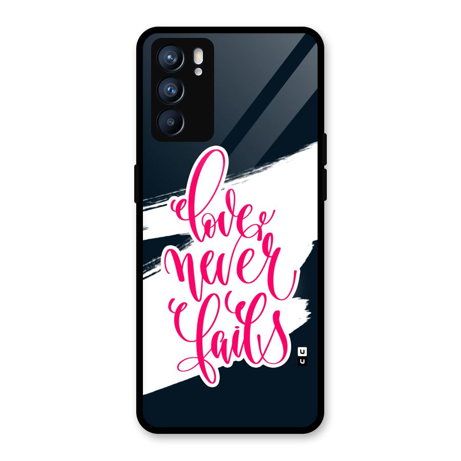 Love Never Fails Glass Back Case for Oppo Reno6 5G