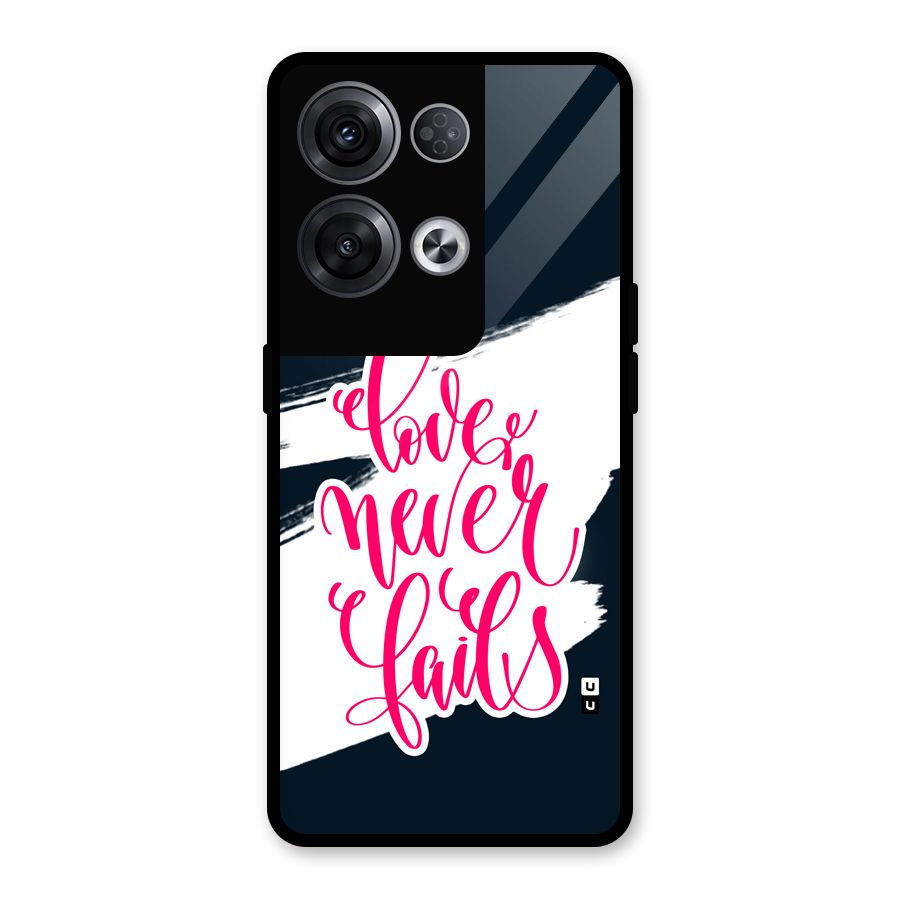 Love Never Fails Glass Back Case for Oppo Reno8 Pro 5G