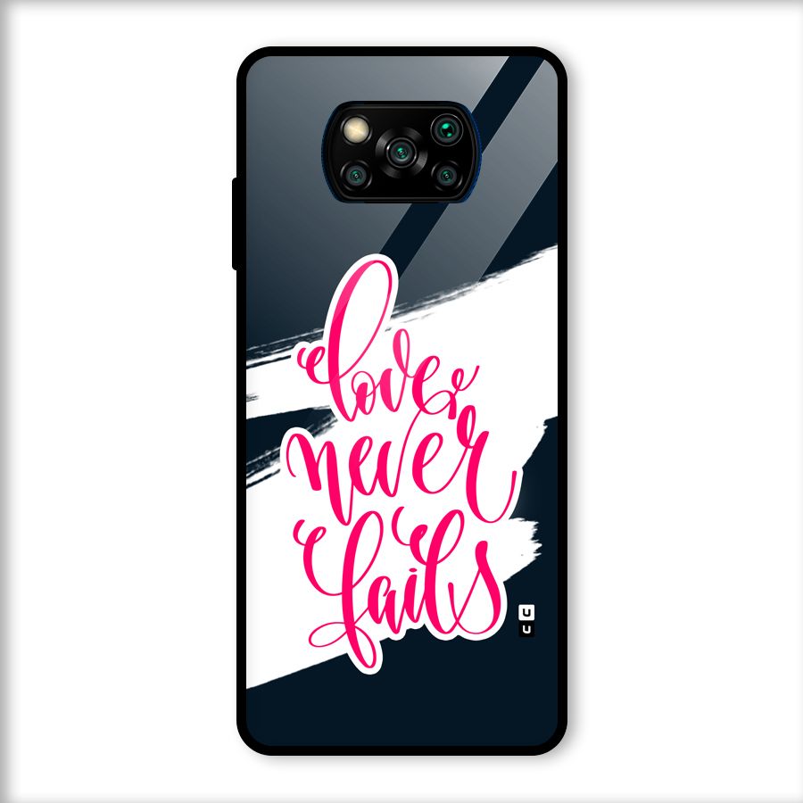 Love Never Fails Glass Back Case for Poco X3