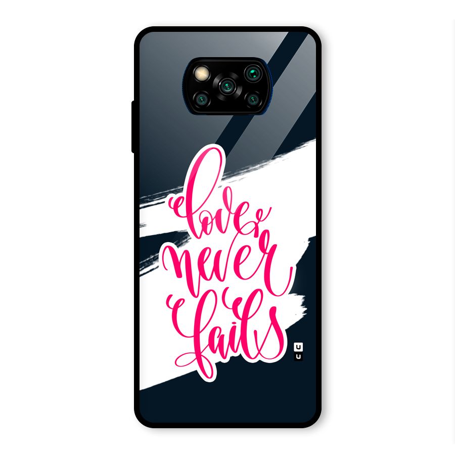 Love Never Fails Glass Back Case for Poco X3 Pro