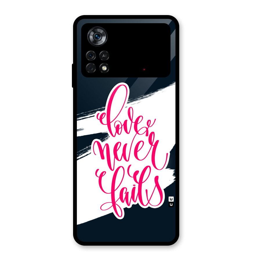 Love Never Fails Glass Back Case for Poco X4 Pro 5G