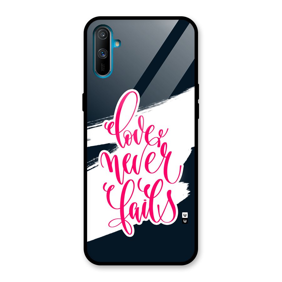 Love Never Fails Glass Back Case for Realme C3