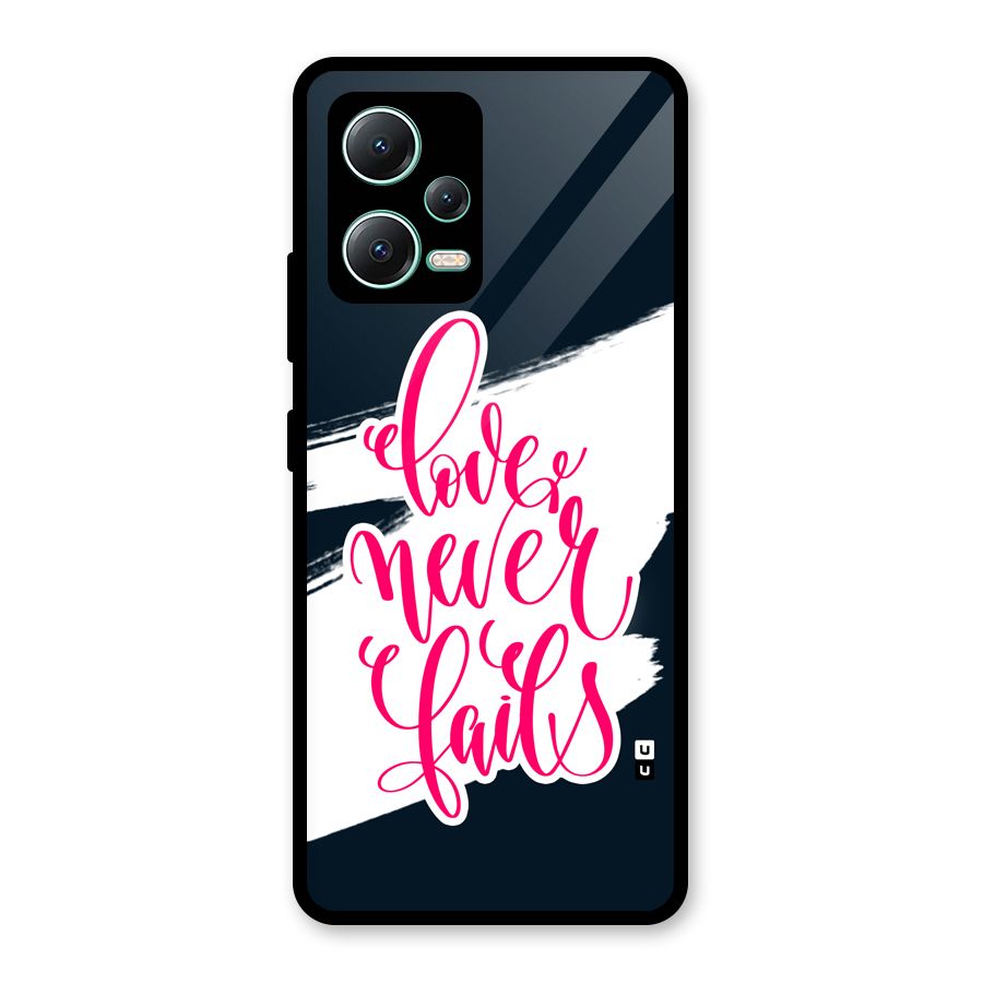 Love Never Fails Glass Back Case for Redmi Note 12 5G